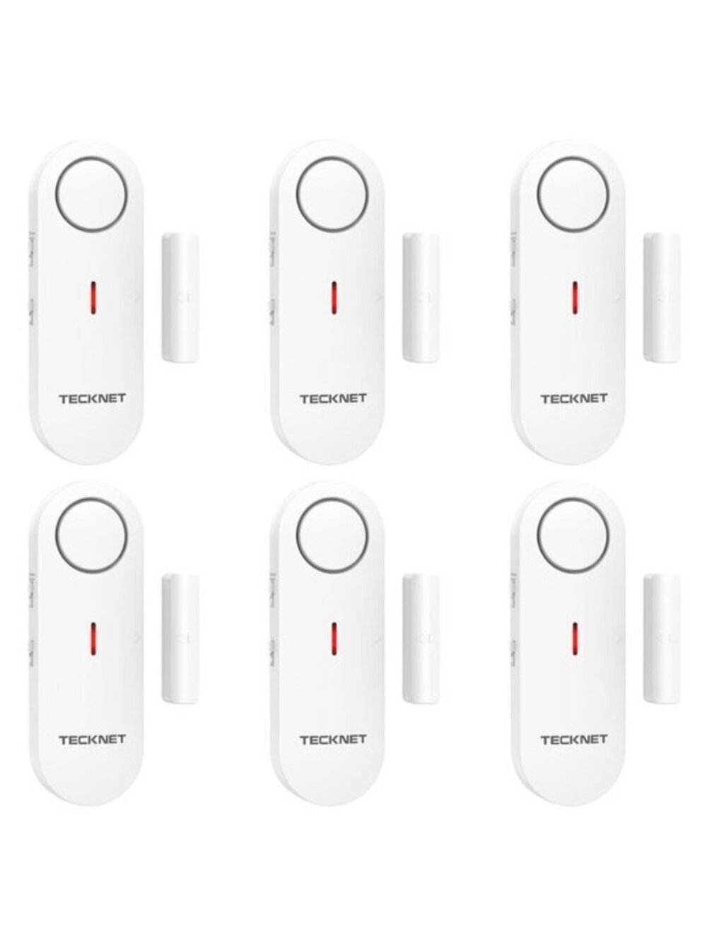 Door & Window Alarms 6-Pack – Safety Alarm & Chime, Adjustable Volume